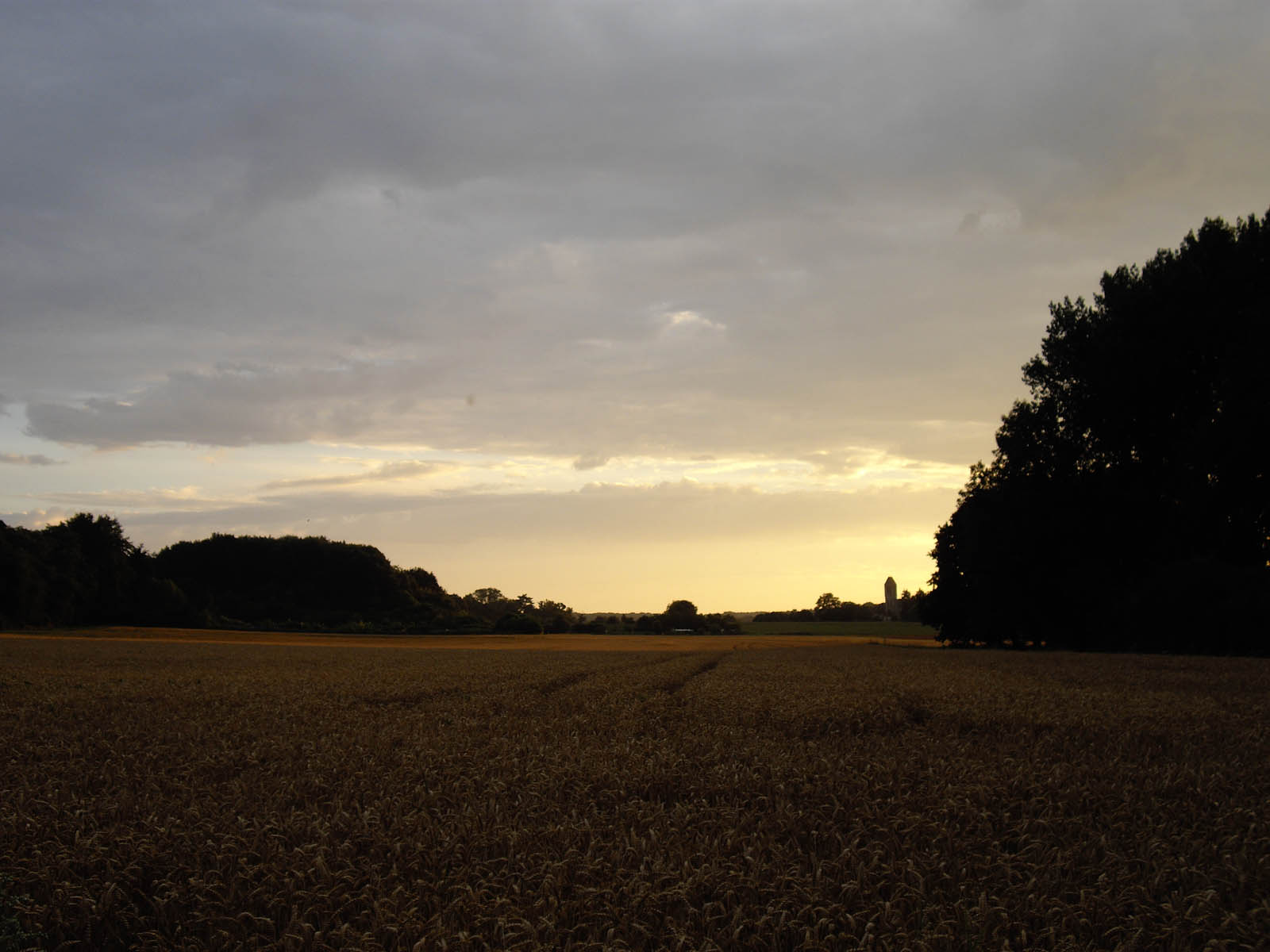 Clocher au soir  - Paysage du soir